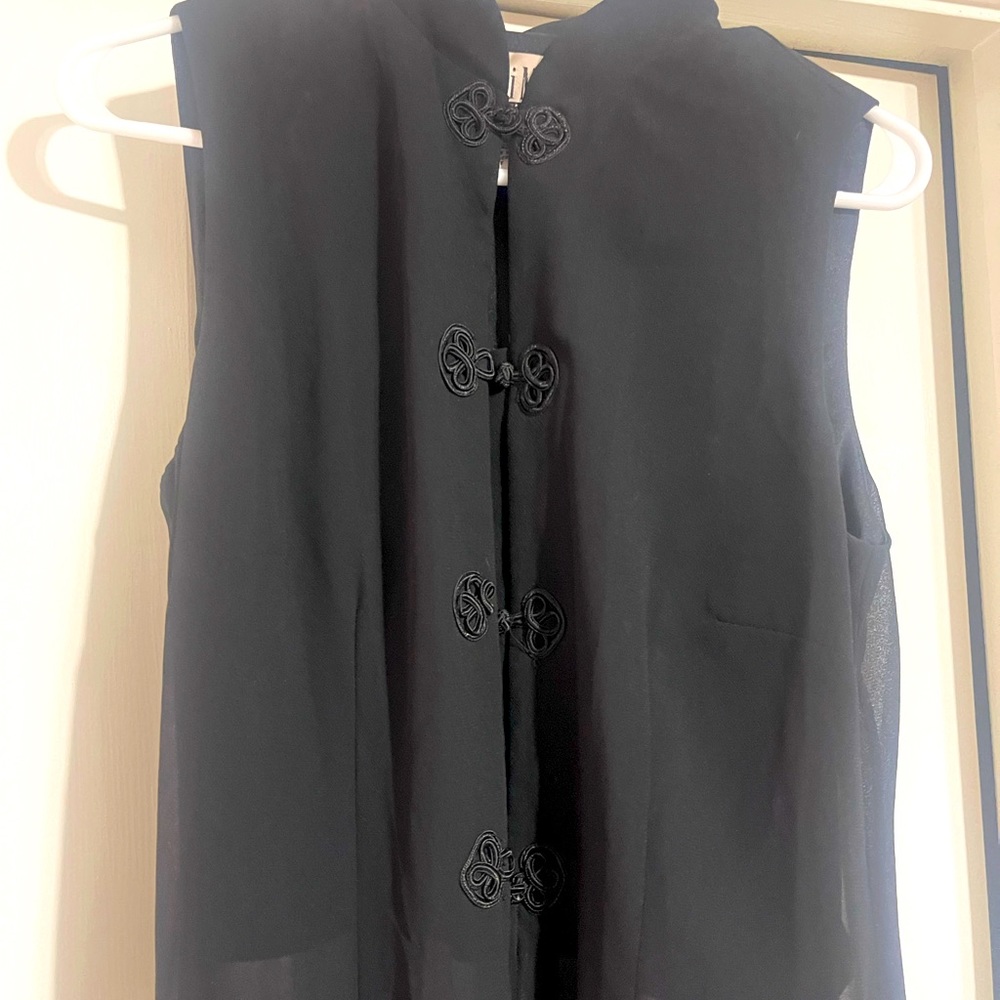 Sleeveless sheer top